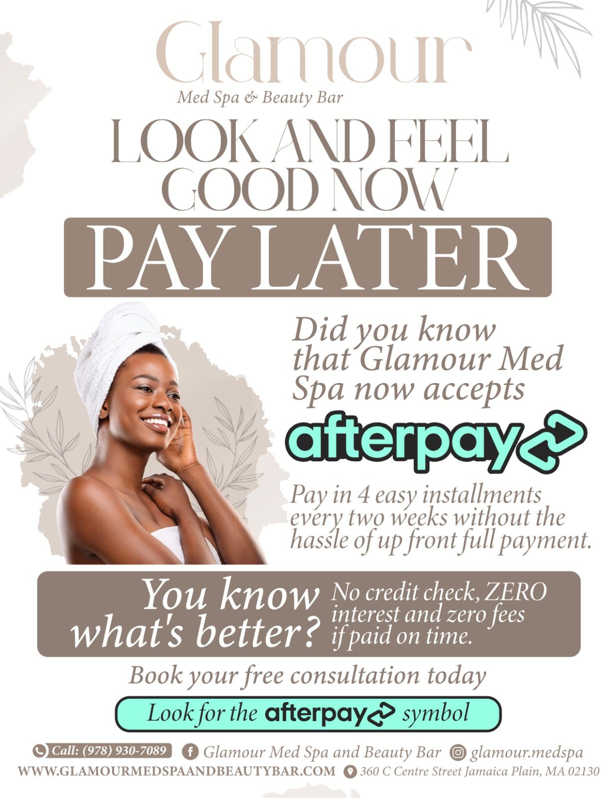 AfterPay - ENJOY NOW - PAY LATER - Laser Skin TechnologiesLaser